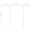 vidaXL Markise Manuell Einziehbar mit LED 3x2,5 m Creme