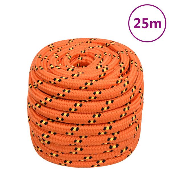 vidaXL Bootsseil Orange 20 mm 25 m Polypropylen