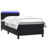 vidaXL Boxspringbett mit Matratze & LED Schwarz 90x220 cm Samt