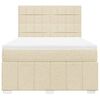 vidaXL Boxspringbett mit Matratze Creme 140x190 cm Stoff