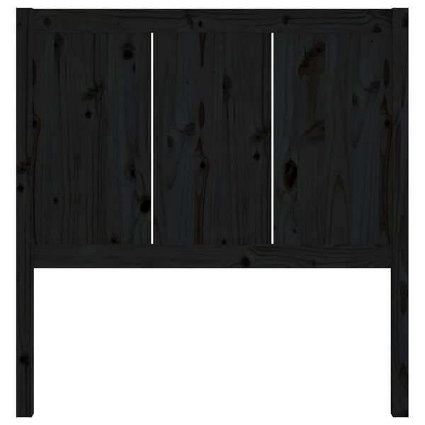 vidaXL Kopfteil Schwarz 95,5x4x100 cm Massivholz Kiefer