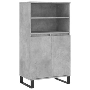 vidaXL Highboard Betongrau 60x36x110 cm Holzwerkstoff