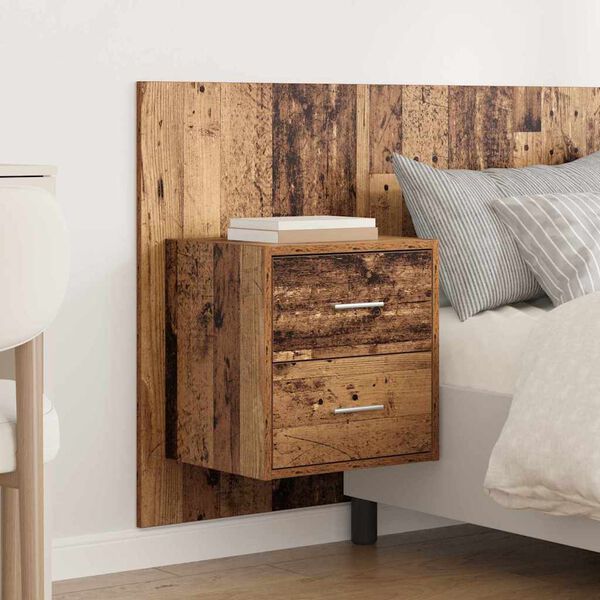 vidaXL Kopfteil mit Schrank mit Schubladen 3 pcs Altholz Holzwerkstoff