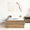 vidaXL Bettgestell ohne Matratze Artisan-Eiche 75x190 cm Holzwerkstoff