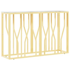 vidaXL Konsolentisch 110x30x70 cm Edelstahl und Glas