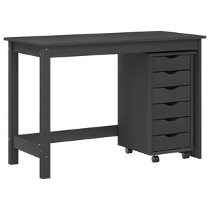 vidaXL Desk und Rolling Cabinet Set MOSS 2 stk. Grau