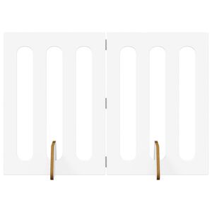 vidaXL Faltbarer Haustierzaun 2 stk. Wei&szlig; 100,5 x 38 x 70 cm