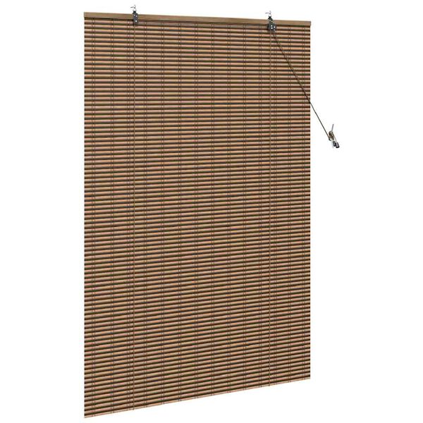 vidaXL Rollo mit Vorh&auml;ngen Braun 100 x 160 cm Bambus