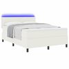 vidaXL Boxspringbett Creme und Wei&szlig; 203 x 144 x 88 cm Cordstoff