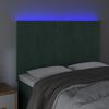 vidaXL LED Kopfteil Dunkelgr&uuml;n 144x5x118/128 cm Samt