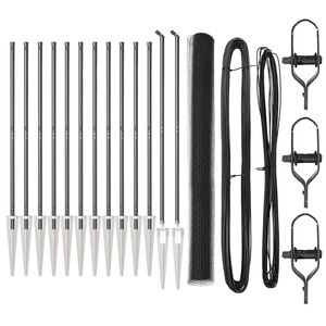 vidaXL Sechseckzaun mit Pfosten 25 x 1,6 m PVC-beschichteter Stahl