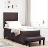 vidaXL Boxspringbett mit Matratze Dunkelbraun 80 x 200 cm Stoff