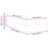 vidaXL Bettgestell mit Matratze mit Matratze 2 pcs Hellgrau Samt
