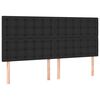 vidaXL Kopfteil Schwarz 160x5x118/128 cm Kunstleder