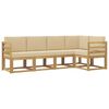 vidaXL Outdoor-Sofagarnitur 5 Stk. Wei&szlig; und Beige