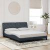 vidaXL Bettgestell ohne Matratze Dunkelgrau 160x200 cm Samt