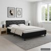 vidaXL Bettgestell Schwarz Kunstleder 140 &times; 200 cm