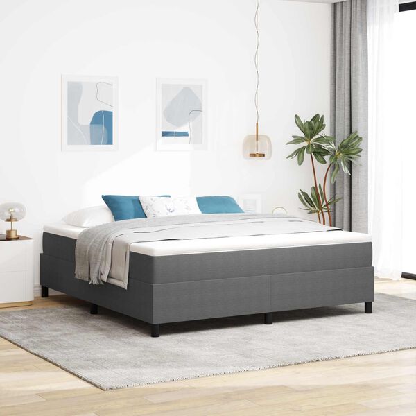 vidaXL Plattformbettgestell Hellgrau 180 x 200 cm Stoff
