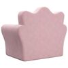 vidaXL Schlafsofa f&uuml;r Kinder Rosa Weicher Pl&uuml;sch