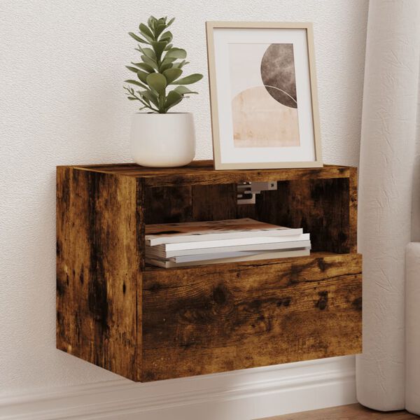 vidaXL TV-Wandschr&auml;nke 2 Stk. R&auml;uchereiche 40x30x30 cm Holzwerkstoff