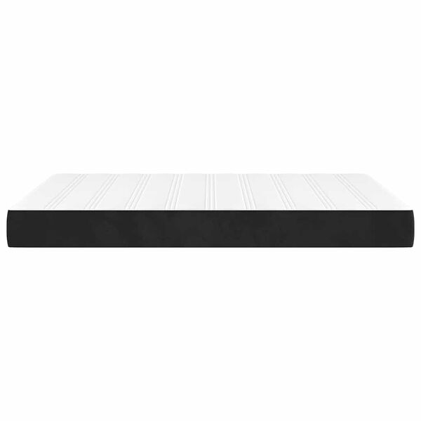 vidaXL Taschenfederkernmatratze Mittel Schwarz 120x210x20 cm Samt