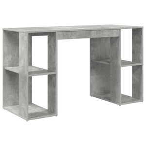 vidaXL Schreibtisch Beton Grau Holzwerkstoff 130 x 50,5 x 75 cm