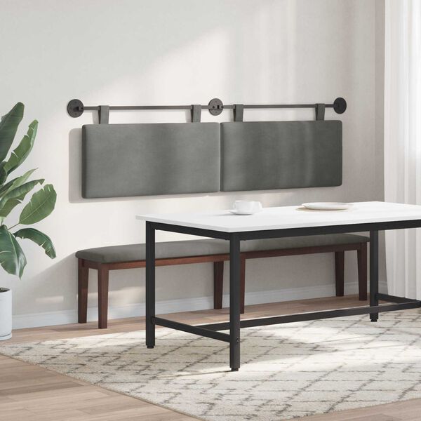 vidaXL H&auml;ngevorderseite Uni Dunkelgrau 190 x 55 x 5 cm Cordstoff
