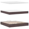 vidaXL Ottoman-Bett mit Matratze Dunkelbraun 180x200 cm Stoff