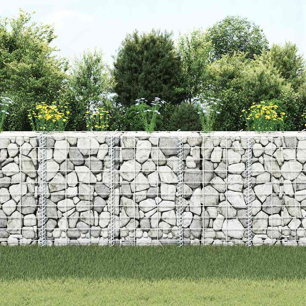 vidaXL Gabionen-Hochbeete 3 Stk. 30x30x50 cm Eisen