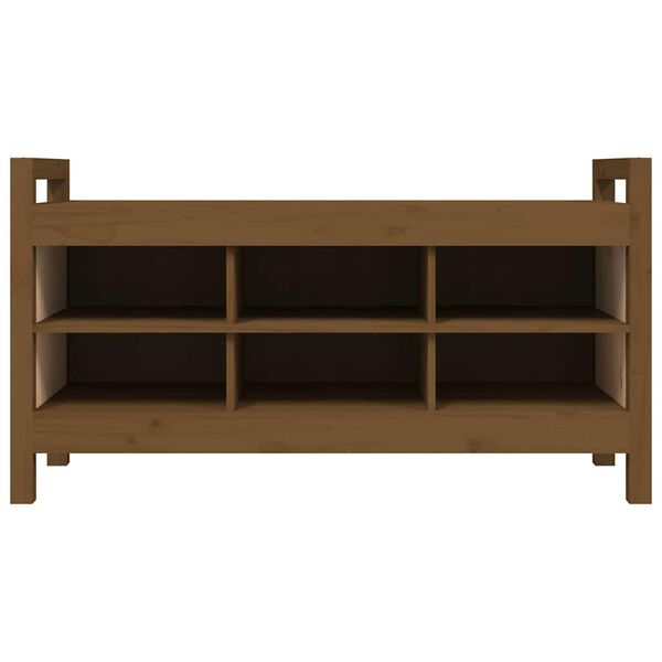 vidaXL Flurbank Honigbraun 110x40x60 cm Massivholz Kiefer