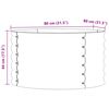 vidaXL Hochbeet Braun 80 x 80 x 44 cm Stahl