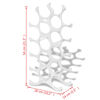 vidaXL Flaschenregal für 15 Flaschen Silbern Aluminium
