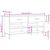 vidaXL Schuhbank Sonoma-Eiche 102x35x55 cm Holzwerkstoff