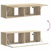 vidaXL TV-Wandregal-Set Wandmontiert 6 pcs Sonoma-Eiche