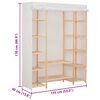 vidaXL Kleiderschrank Wei&szlig; 135 x 40 x 170 cm Stoff