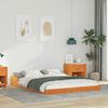 vidaXL Bettrahmen Wachsbraun 140 x 190 cm Massives Kiefernholz