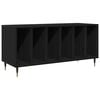 vidaXL Schallplattenschrank Schwarz Eichen-Optik 100 x 38 x 48 cm