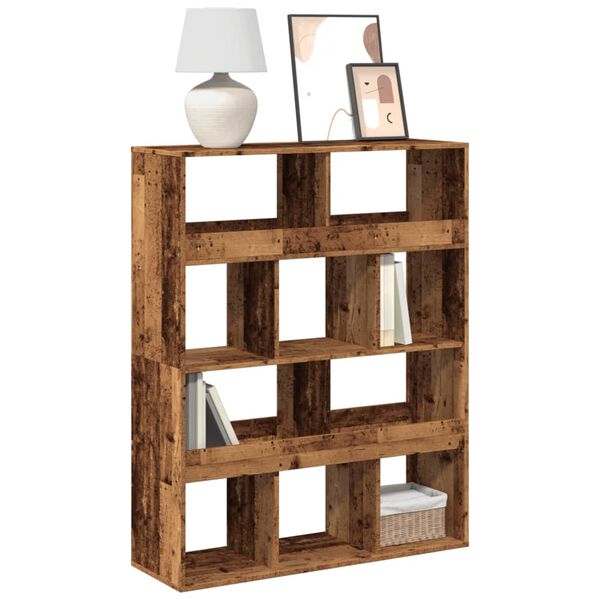 vidaXL B&uuml;cherregal Altholz-Optik 100x33x125,5 cm Holzwerkstoff
