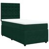 vidaXL Boxspringbett mit Matratze Dunkelgr&uuml;n 100x200 cm Samt