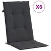 vidaXL Gartenst&uuml;hle mit Kissen 6 Stk. Massivholz Teak
