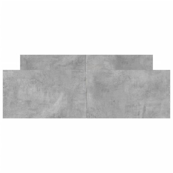 vidaXL Bettgestell mit Kopf- und Fu&szlig;teil Betongrau 140x190 cm