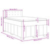 vidaXL Boxspringbett mit Matratze Blau 120x190 cm Stoff