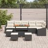 vidaXL Gartensofa-set mit Kissen 10 pcs Schwarz Poly-Rattan