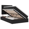 vidaXL Aufbewahrungsbett mit Matratze Schwarz 120 x 190 cm Stoff