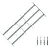vidaXL Fenstergitter 700-1050 mm Galvanisiertes Stahl Silber