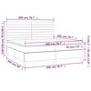 vidaXL Boxspringbett mit Matratze & LED Taupe 200x200 cm Stoff