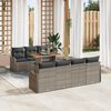vidaXL Garten-Sofa-Set mit Kissen 8 pcs Grau