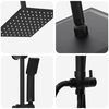 vidaXL Duschsystem Schwarz 47 x 20 x 95 cm Edelstahl