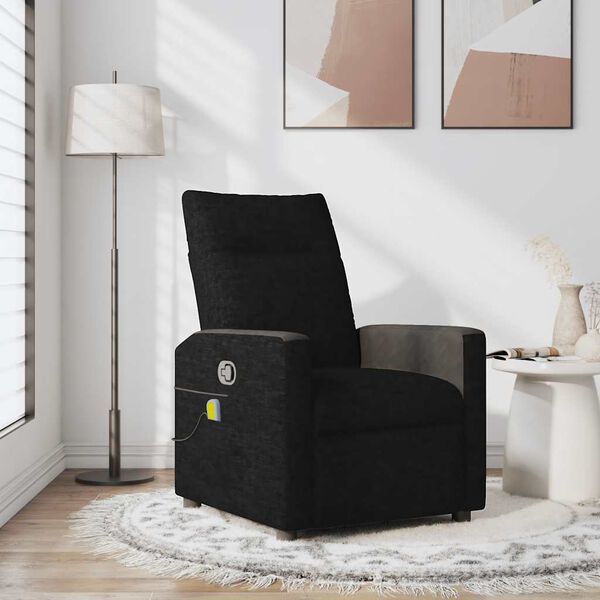 vidaXL Massagesessel Schwarz Stoff