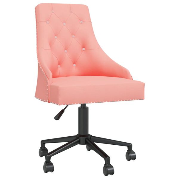 vidaXL Esszimmerst&uuml;hle 2 Stk. Drehbar Rosa Samt